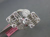 LARGE 3.47CT DIAMOND 18K WHITE GOLD MULTI SHAPE INVISIBLE HEART CRISS CROSS RING
