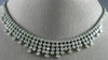 ANTIQUE LARGE 5.98CT DIAMOND 14KT WHITE GOLD BEZEL MULTI STRAND NECKLACE #17322