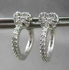 ESTATE  .60CT DIAMOND 14KT WHITE GOLD HEART HUGGIE EARRINGS BEAUTIFUL! #1424