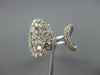 ESTATE LARGE 1.47CT ROUND DIAMOND 14KT WHITE GOLD OVAL OPEN CLUSTER TENSION RING