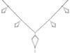ESTATE .14CT DIAMOND 14KT WHITE GOLD 3D CLASSIC KITE BY THE YARD LARIAT NECKLACE