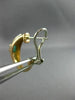 ANTIQUE WIDE 1.05CT DIAMOND & AAA EMERALD 14K WHITE & ROSE GOLD HANGING EARRINGS