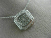 ESTATE LARGE .68CT DIAMOND 14KT WHITE GOLD 3D OCTAGON INVISIBLE PENDANT #21627
