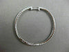 ESTATE LARGE 2.52CT DIAMOND 18K WHITE GOLD 3D DOUBLE SIDED HOOP HANGING EARRINGS