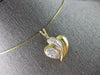 ESTATE .26CT DIAMOND 14K WHITE & YELLOW GOLD CLASSIC HEART PAVE FLOATING PENDANT