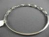 ESTATE WIDE 1.02CT DIAMOND 14K WHITE GOLD INFINITY SEMI ETERNITY BANGLE BRACELET