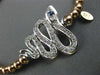 ESTATE LARGE 1.13CT DIAMOND & AAA SAPPHIRE 14KT WHITE & ROSE GOLD SNAKE BRACELET