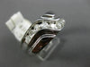 ESTATE WIDE .50CT DIAMOND 14KT WHITE GOLD 3D EIGHT STONE WAVE INFINITY MENS RING