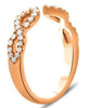 ESTATE .35CT DIAMOND 14KT ROSE GOLD 3D CLASSIC INFINITY TENSION LOVE RING