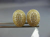 LARGE .83CT DIAMOND 14K YELLOW GOLD 3D CLUSTER DOUBLE HALO CLIP ON POST EARRINGS