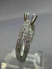 ESTATE .50CT DIAMOND 14K GOLD 3D INFINITY CRISS CROSS SEMI MOUNT ENGAGEMENT RING