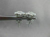 ESTATE LARGE 2.17CT DIAMOND 14KT WHITE GOLD FLOWER CLUSTER EARRINGS CUTE! #2860