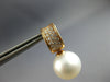 .43CT DIAMOND & AAA PINK SOUTH SEA PEARL 18KT ROSE GOLD HUGGIE HANGING EARRINGS