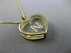 ESTATE .12CT DIAMOND 14KT YELLOW GOLD 3D CLASSIC N INITIAL HEART PENDANT #22997