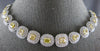 GIA EXTRA LARGE 36.62CT WHITE & FANCY YELLOW DIAMOND 18K 2 TONE GOLD 3D NECKLACE