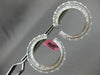 LARGE 8.49CT ROUND BAGUETTE & MARQUISE DIAMOND 18KT WHITE GOLD 3D HOOP EARRINGS
