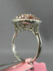 ESTATE WIDE 1.74CT WHITE & PINK DIAMOND 18KT WHITE & ROSE GOLD ANNIVERSARY RING