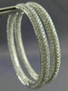 ESTATE EXTRA LARGE 7.64CT DIAMOND 18KT WHITE GOLD 3D OVAL HOOP HANGING EARRINGS