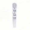 ESTATE .30CT DIAMOND 18KT WHITE GOLD 3D ROUND PAVE 3 ROW MULTI BEAD FUN RING