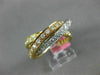 ESTATE LARGE 2.21CT DIAMOND 18K TRI COLOR GOLD ETERNITY TRINITY ANNIVERSARY RING
