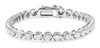 ESTATE 5.0CT DIAMOND 14KT WHITE GOLD 3D CLASSIC ROUND TENNIS BRACELET