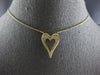 ESTATE .64CT DIAMOND 14KT YELLOW GOLD 3D ROUND CLASSIC OPEN HEART LOVE NECKLACE