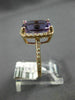 ESTATE 4.0CT DIAMOND & AAA CUSHION CUT AMETHYST 14KT ROSE GOLD 3D HALO FUN RING