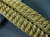 ANTIQUE WIDE & LONG 18K YELLOW GOLD GRADUATING HANDCRAFTED WOVEN BRACELET #22216