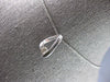 ESTATE .25CT DIAMOND 14K WHITE GOLD 3D CLASSIC SOLITAIRE LOVE FLOATING PENDANT