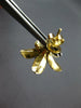 ESTATE LARGE .48CT DIAMOND 18K 2 TONE GOLD ROUND & BAGUETTE FLOWER STUD EARRINGS
