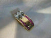 ANTIQUE .47CTW DIAMOND RUBY 14K W YELLOW GOLD WIDE BAND RING 8MM F/G VVS #18769