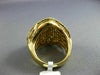 ESTATE LARGE 4.49CT DIAMOND YELLOW SAPPHIRE 18KT YELLOW GOLD MULTI WAVE FUN RING