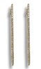 LARGE 1.34CT DIAMOND 14KT YELLOW GOLD 3D ROUND INSIDE OUT HOOP HANGING EARRINGS
