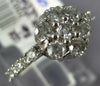 ESTATE 1.20CT DIAMOND 14KT WHITE GOLD 3D CLASSIC CLUSTER FLOWER LOVE RING