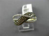0.59CT WHITE & CHOCOLATE FANCY DIAMOND 14KT YELLOW & BLACK GOLD CRISS CROSS RING