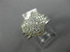 ESTATE WIDE .65CT DIAMOND 14KT WHITE GOLD 3D PAVE HEART PROMISE LOVE RING #671