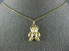 ESTATE 14KT YELLOW GOLD 3D HANDCRAFTED HAPPY TEDDY BEAR FLOATING PENDANT #25080