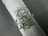 ESTATE LARGE 3.0CT DIAMOND 14KT WHITE GOLD DOUBLE FLOWER CRISS CROSS SWIRL RING