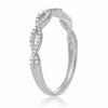 ESTATE .18CT DIAMOND 14KT WHITE GOLD CLASSIC INFINITY WEDDING ANNIVERSARY RING