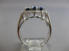 LARGE 1.64CT DIAMOND & AAA SAPPHIRE 18KT WHITE GOLD OVAL & ROUND FLOWER FUN RING