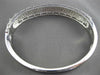 ESTATE LARGE & WIDE 4.0CT DIAMOND 14KT WHITE GOLD 5 ROW PAVE BANGLE BRACELET