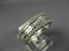 ESTATE WIDE 1.43CT DIAMOND 18KT WHITE GOLD 3D ROUND & BAGUETTE ANNIVERSARY RING