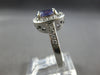 2.64CT DIAMOND & AAA TANZANITE 14KT WHITE GOLD OVAL & ROUND ENGAGEMENT RING 3046