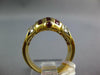LARGE 3.65CT DIAMOND & AAA RUBY 18KT YELLOW GOLD PRINCESS MULTI ROW CROWN RING