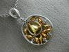 LARGE 2.60CT MULTI COLOR FANCY DIAMOND 18K TRI COLOR GOLD 3D MULTI ROW PENDANT
