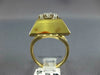ANTIQUE LARGE .50CT DIAMOND 14K WHITE & YELLOW GOLD 3D CLASSIC PYRAMID RING #129