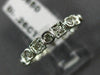 ESTATE .26CT DIAMOND 14K WHITE GOLD ROUND & SQUARE FILIGREE ETERNITY RING #14417
