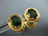 ANTIQUE LARGE 8.0CT AAA GREEN TOURMALINE 14KT ROSE GOLD 3D OVAL MENS CUFFLINKS
