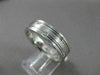 ESTATE WIDE 0.46CTW DIAMOND 14KT WHITE GOLD 2 ROW ETOLIE MENS RING UNIQUE #17315