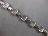 EXTRA LARGE 14.84CT DIAMOND & AAA SAPPHIRE 18KT WHITE GOLD 3D INVISIBLE BRACELET